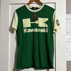 Johnson Motors Size Large Kawasaki Green Meanie TShirt